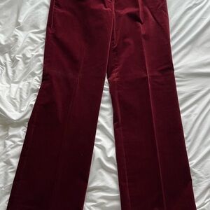 Soft Surroundings Rich Maroon Velvet Trousers